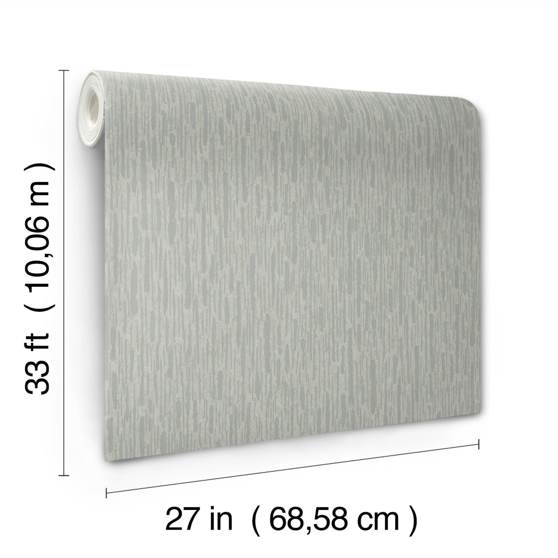 MD7153 Metallic Cascade Pale Green & Silver Modern Metals Wallpaper by York Wallcoverings