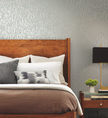 MD7153 Metallic Cascade Pale Green & Silver Modern Metals Wallpaper by York Wallcoverings