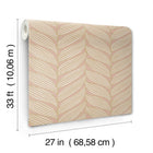 MD7161 Luminous Leaves Blush & Gold Modern Metals Wallpaper by York Wallcoverings