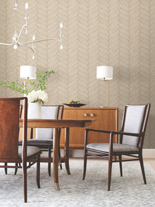 MD7161 Luminous Leaves Blush & Gold Modern Metals Wallpaper by York Wallcoverings