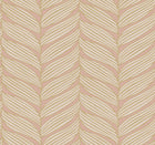 MD7161 Luminous Leaves Blush & Gold Modern Metals Wallpaper by York Wallcoverings