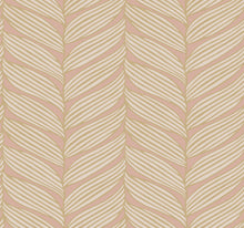MD7161 Luminous Leaves Blush & Gold Modern Metals Wallpaper by York Wallcoverings