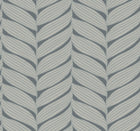 MD7163 Luminous Leaves Charcoal & Silver Modern Metals Wallpaper by York Wallcoverings