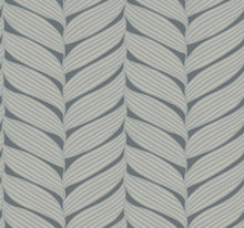 MD7163 Luminous Leaves Charcoal & Silver Modern Metals Wallpaper by York Wallcoverings