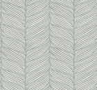 MD7165 Luminous Leaves Spa & Silver Modern Metals Wallpaper by York Wallcoverings