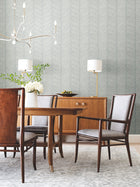 MD7165 Luminous Leaves Spa & Silver Modern Metals Wallpaper by York Wallcoverings