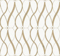 Graceful Geo Cream & Gold Modern Metals Wallpaper by York Wallcoverings