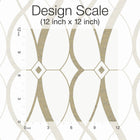 MD7171 Graceful Geo Cream & Gold Modern Metals Wallpaper by York Wallcoverings
