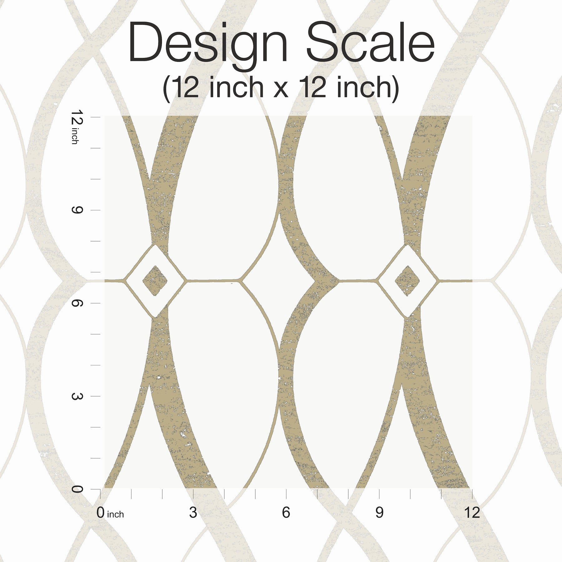 MD7171 Graceful Geo Cream & Gold Modern Metals Wallpaper by York Wallcoverings