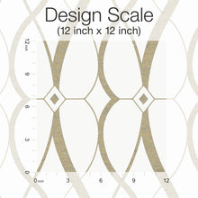 MD7171 Graceful Geo Cream & Gold Modern Metals Wallpaper by York Wallcoverings
