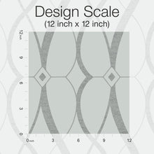 MD7172 Graceful Geo Spa & Silver Modern Metals Wallpaper by York Wallcoverings