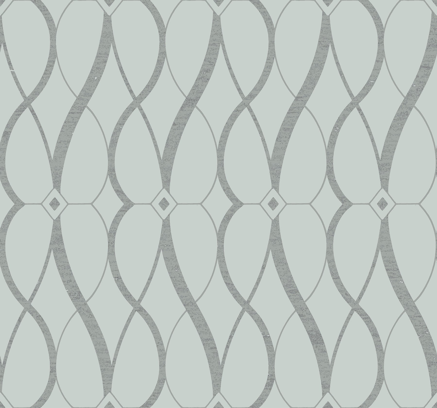 MD7172 Graceful Geo Spa & Silver Modern Metals Wallpaper by York Wallcoverings