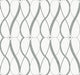 Graceful Geo White & Silver Modern Metals Wallpaper by York Wallcoverings
