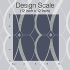 MD7174 Graceful Geo Navy & Silver Modern Metals Wallpaper by York Wallcoverings