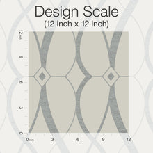 MD7175 Graceful Geo Beige & Silver Modern Metals Wallpaper by York Wallcoverings
