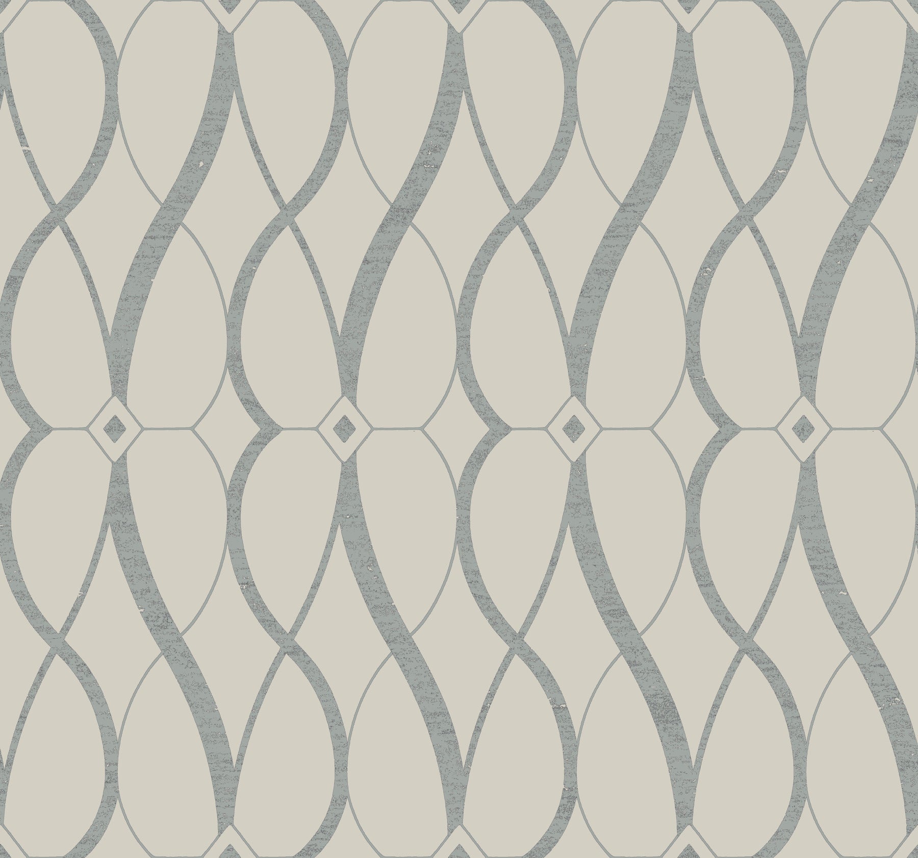 MD7175 Graceful Geo Beige & Silver Modern Metals Wallpaper by York Wallcoverings
