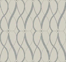 MD7175 Graceful Geo Beige & Silver Modern Metals Wallpaper by York Wallcoverings