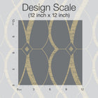MD7176 Graceful Geo Smoke & Gold Modern Metals Wallpaper by York Wallcoverings