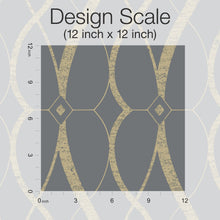 MD7176 Graceful Geo Smoke & Gold Modern Metals Wallpaper by York Wallcoverings