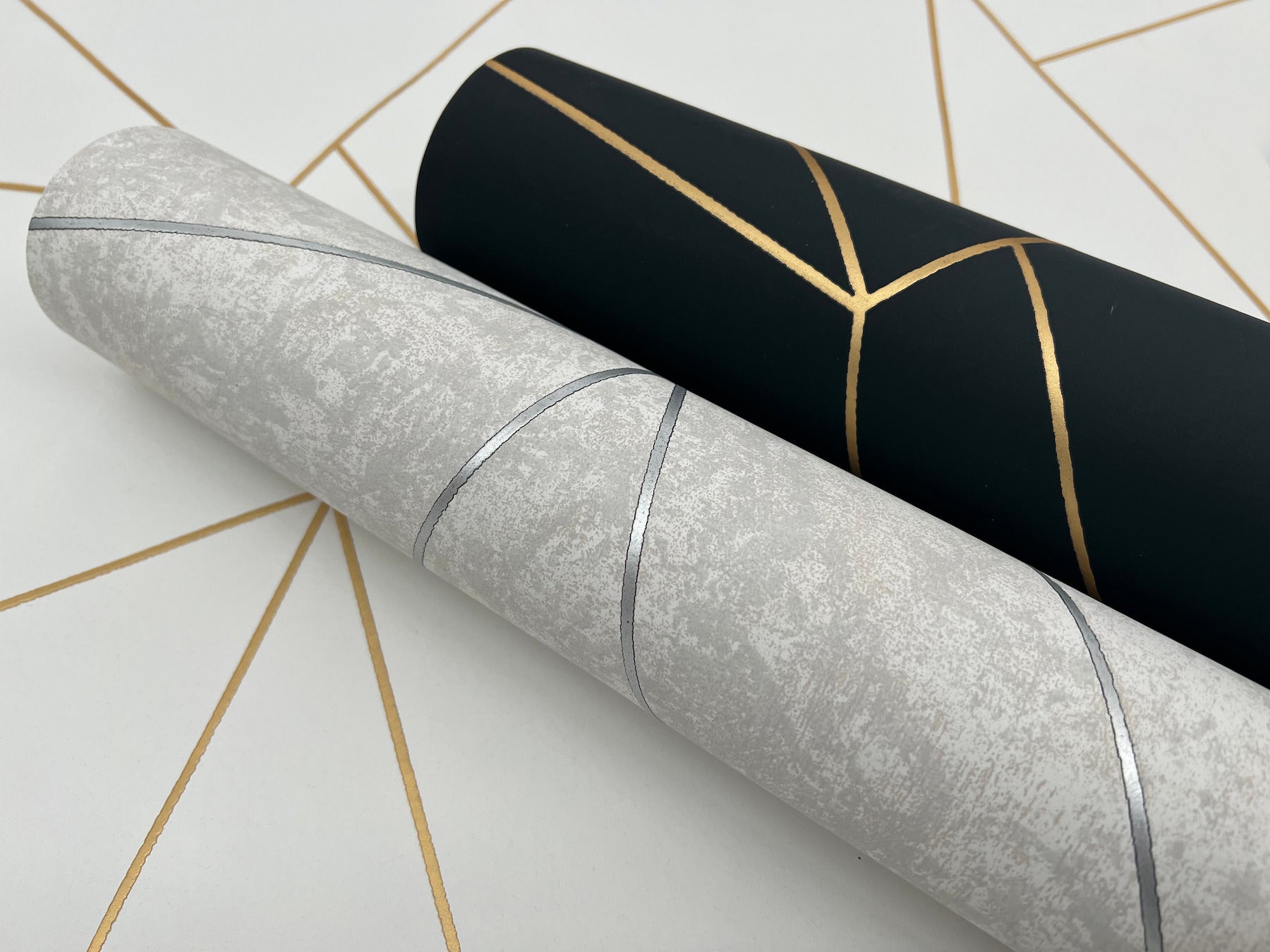 MD7181 Nazca Black & Gold Modern Metals Wallpaper by York Wallcoverings