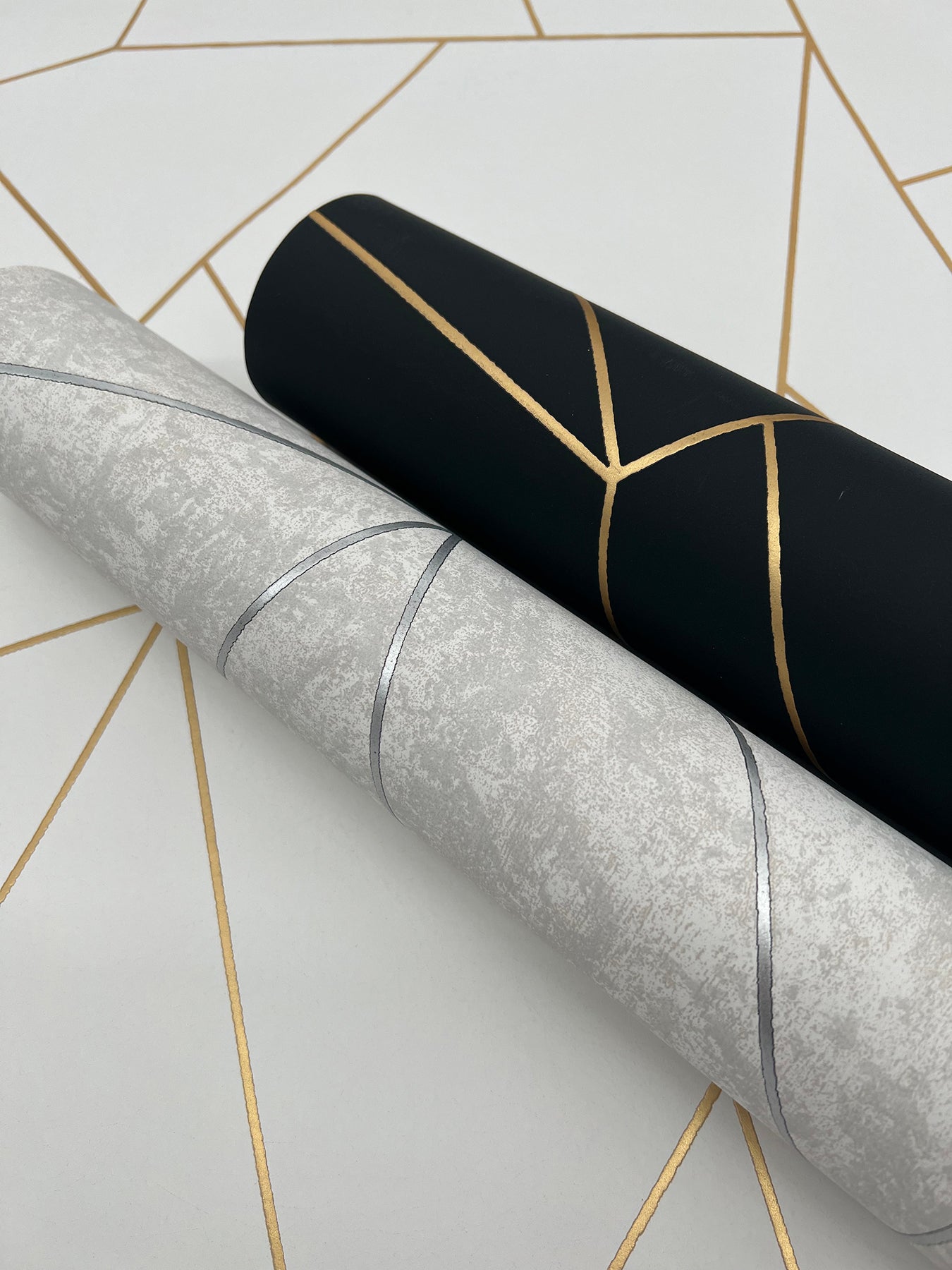 MD7181 Nazca Black & Gold Modern Metals Wallpaper by York Wallcoverings