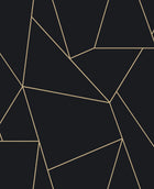 MD7181 Nazca Black & Gold Modern Metals Wallpaper by York Wallcoverings