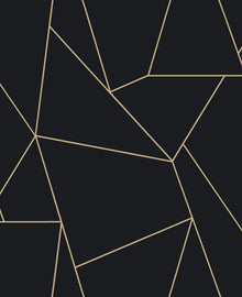 MD7181 Nazca Black & Gold Modern Metals Wallpaper by York Wallcoverings