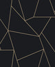 Nazca Black & Gold Modern Metals Wallpaper by York Wallcoverings