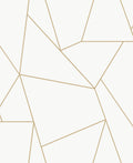 Nazca White & Gold Modern Metals Wallpaper by York Wallcoverings