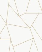 MD7182 Nazca White & Gold Modern Metals Wallpaper by York Wallcoverings