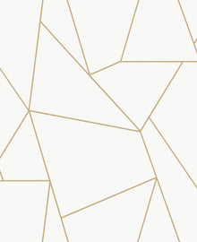 MD7182 Nazca White & Gold Modern Metals Wallpaper by York Wallcoverings