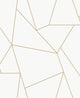 Nazca White & Gold Modern Metals Wallpaper by York Wallcoverings
