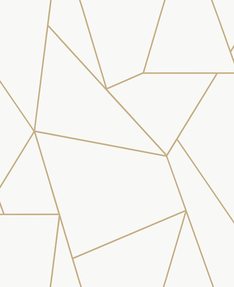MD7182 Nazca White & Gold Modern Metals Wallpaper by York Wallcoverings