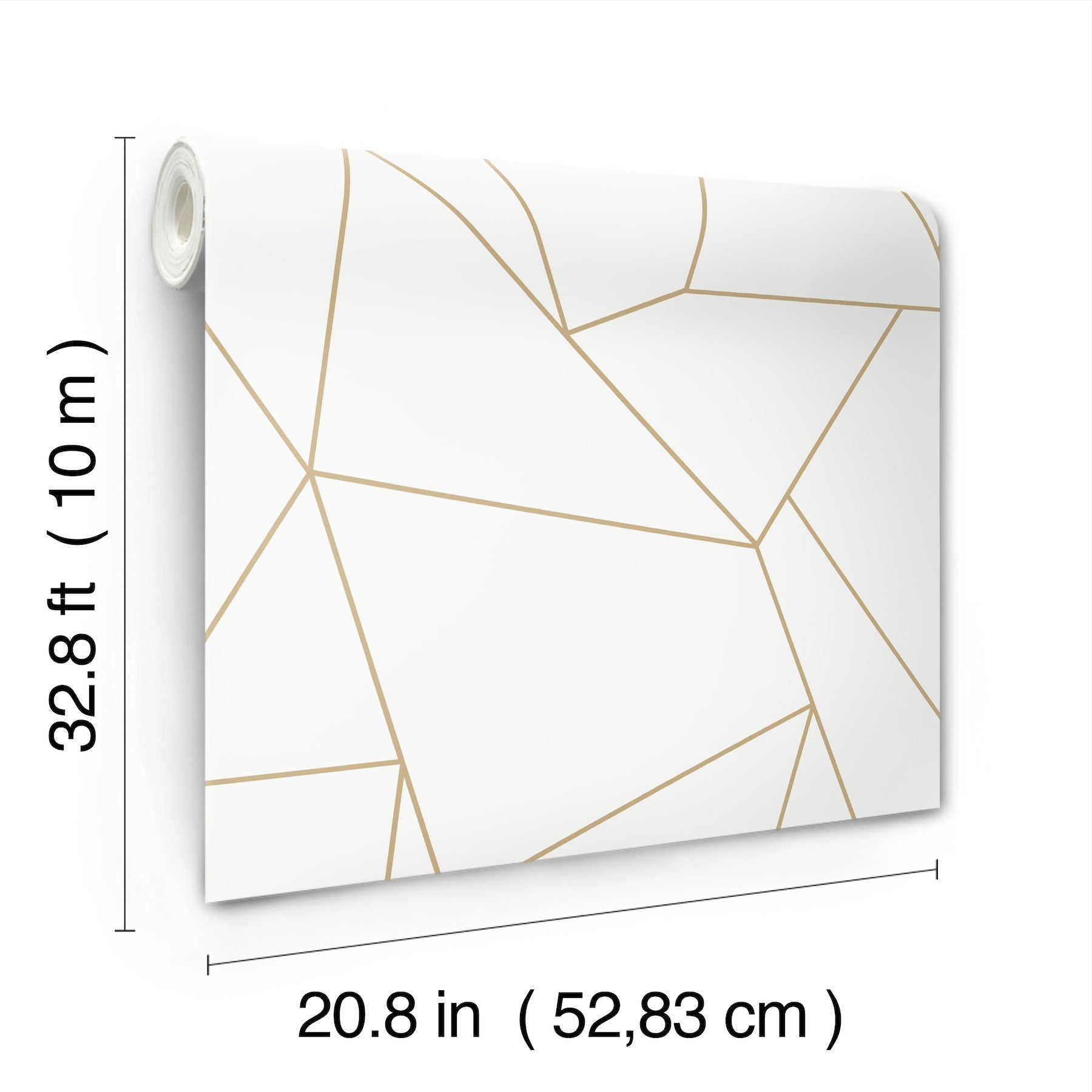 MD7182 Nazca White & Gold Modern Metals Wallpaper by York Wallcoverings