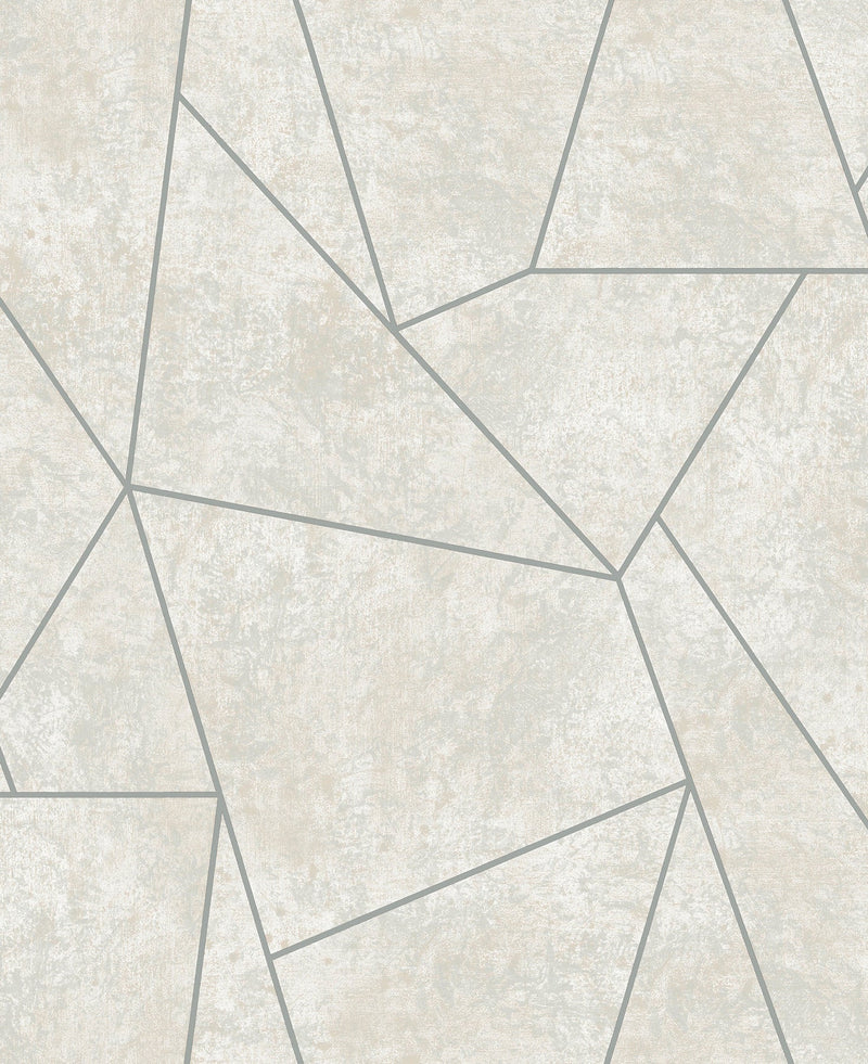 MD7183 Nazca Neutral & Silver Modern Metals Wallpaper by York Wallcoverings