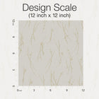 MD7191 Sprigs Light Grey & Gold Modern Metals Wallpaper by York Wallcoverings