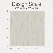 MD7191 Sprigs Light Grey & Gold Modern Metals Wallpaper by York Wallcoverings