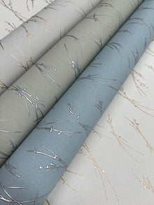 MD7191 Sprigs Light Grey & Gold Modern Metals Wallpaper by York Wallcoverings