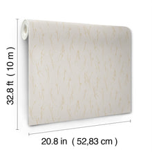 MD7191 Sprigs Light Grey & Gold Modern Metals Wallpaper by York Wallcoverings