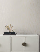 MD7191 Sprigs Light Grey & Gold Modern Metals Wallpaper by York Wallcoverings