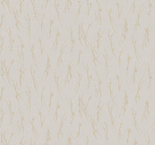 MD7191 Sprigs Light Grey & Gold Modern Metals Wallpaper by York Wallcoverings