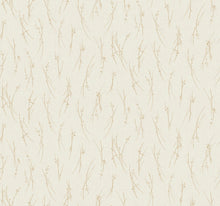 MD7192 Sprigs Cream & Gold Modern Metals Wallpaper by York Wallcoverings