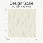 MD7192 Sprigs Cream & Gold Modern Metals Wallpaper by York Wallcoverings