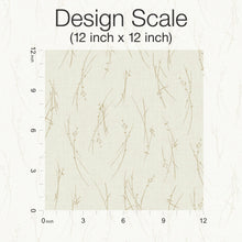 MD7192 Sprigs Cream & Gold Modern Metals Wallpaper by York Wallcoverings