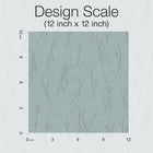 MD7193 Sprigs Smokey Blue & Silver Modern Metals Wallpaper by York Wallcoverings