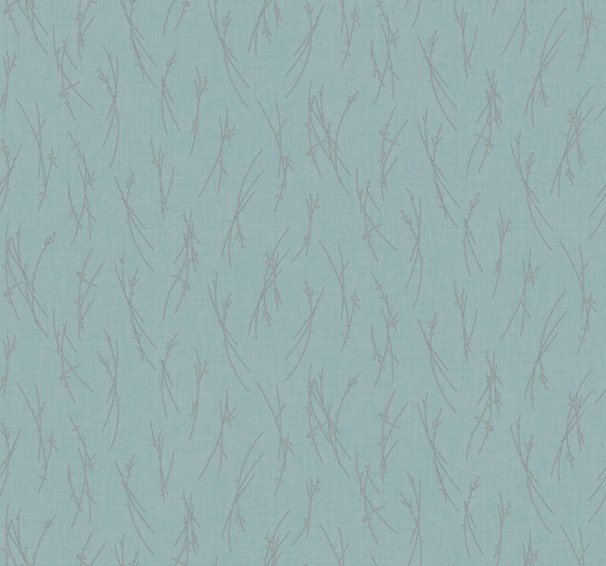 MD7193 Sprigs Smokey Blue & Silver Modern Metals Wallpaper by York Wallcoverings