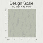 MD7194 Sprigs Eucalyptus & Silver Modern Metals Wallpaper by York Wallcoverings