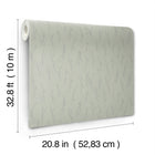 MD7194 Sprigs Eucalyptus & Silver Modern Metals Wallpaper by York Wallcoverings