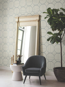 MD7201 Sun Circles Taupe & Silver Modern Metals Wallpaper by York Wallcoverings