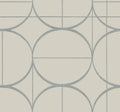 Sun Circles Taupe & Silver Modern Metals Wallpaper by York Wallcoverings
